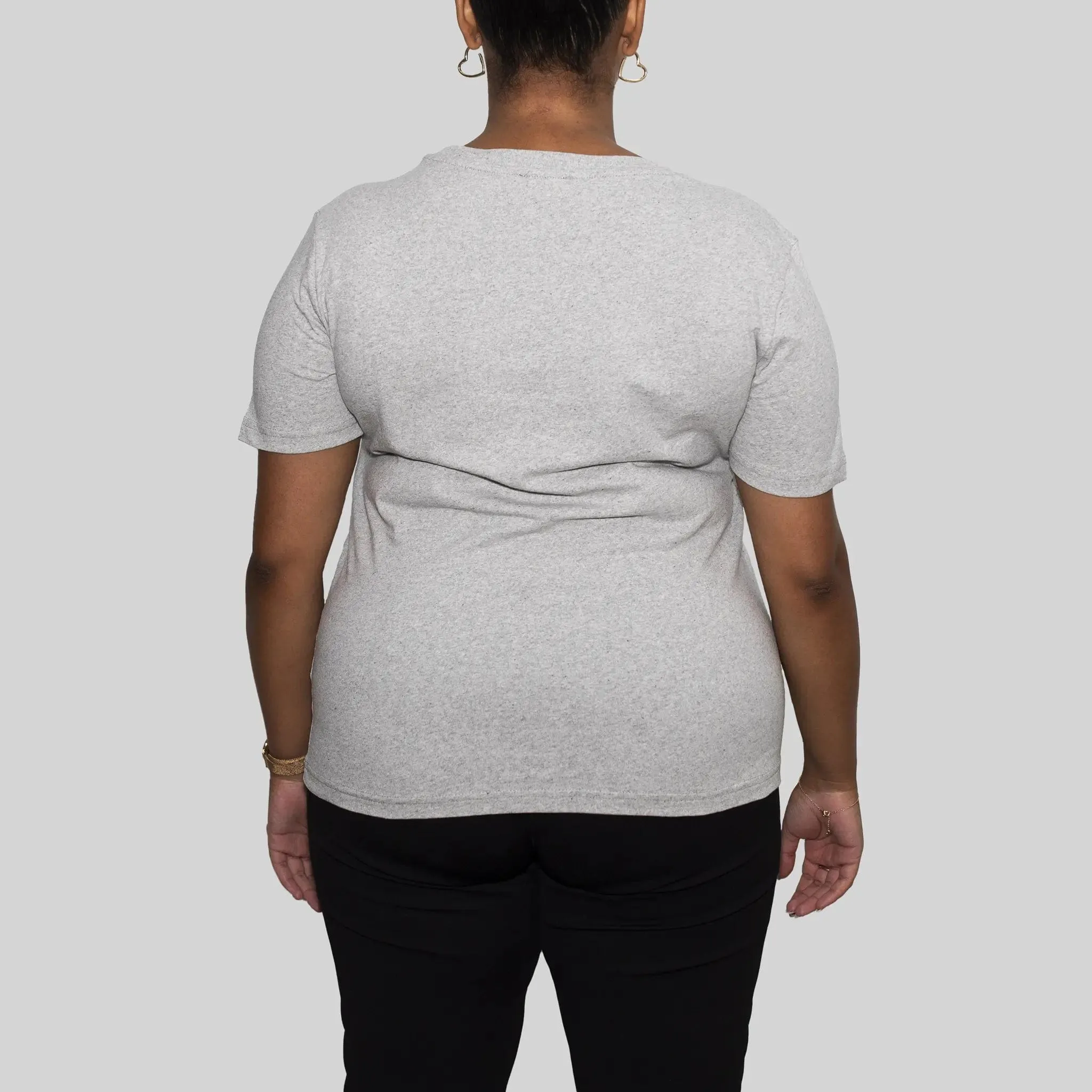 3 Pack | Women’s T-Shirts, Recycled Cotton, Heather Grey