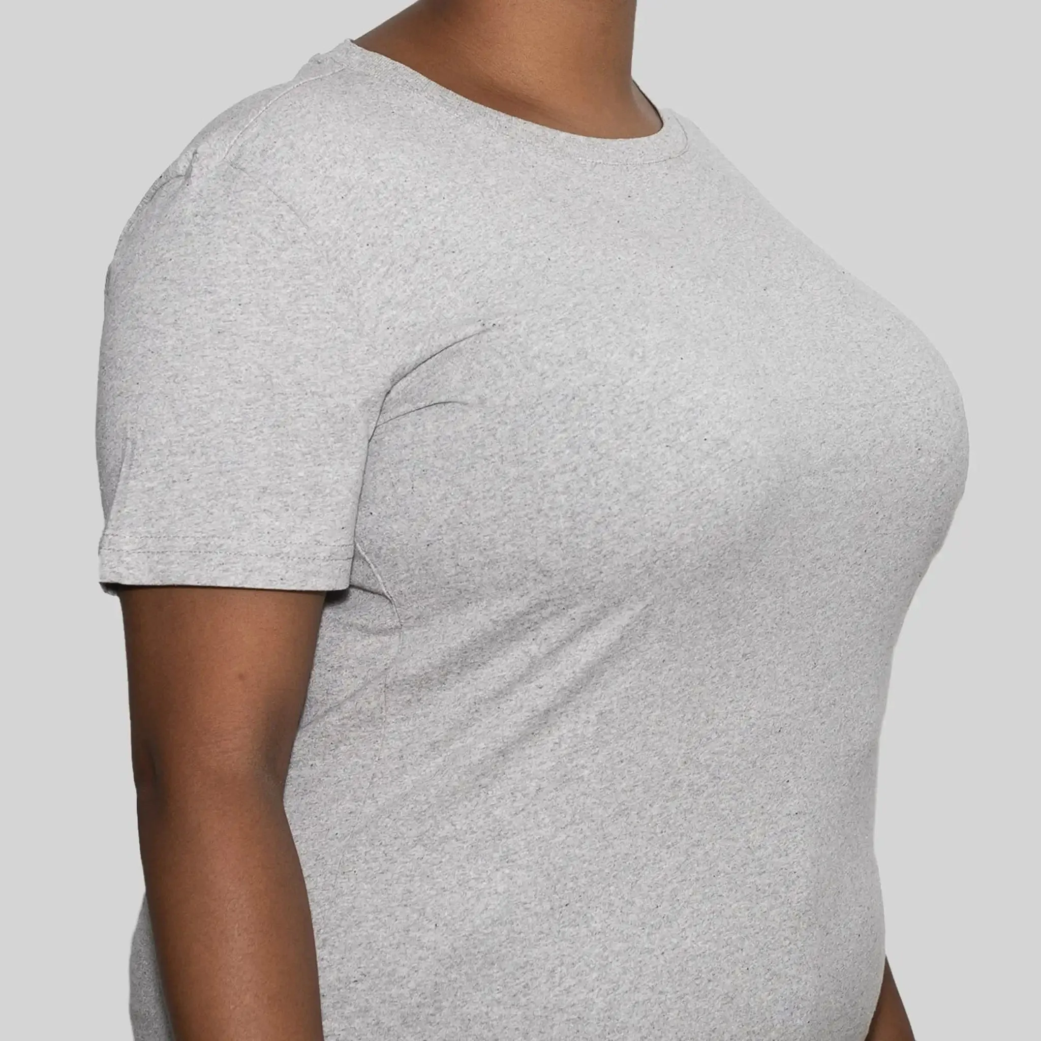 3 Pack | Women’s T-Shirts, Recycled Cotton, Heather Grey