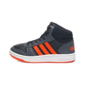 Adidas Hoops 2 Sneakers Leather Black Colour For Kids