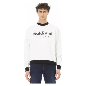 Baldinini Trend White Cotton Men Sweater