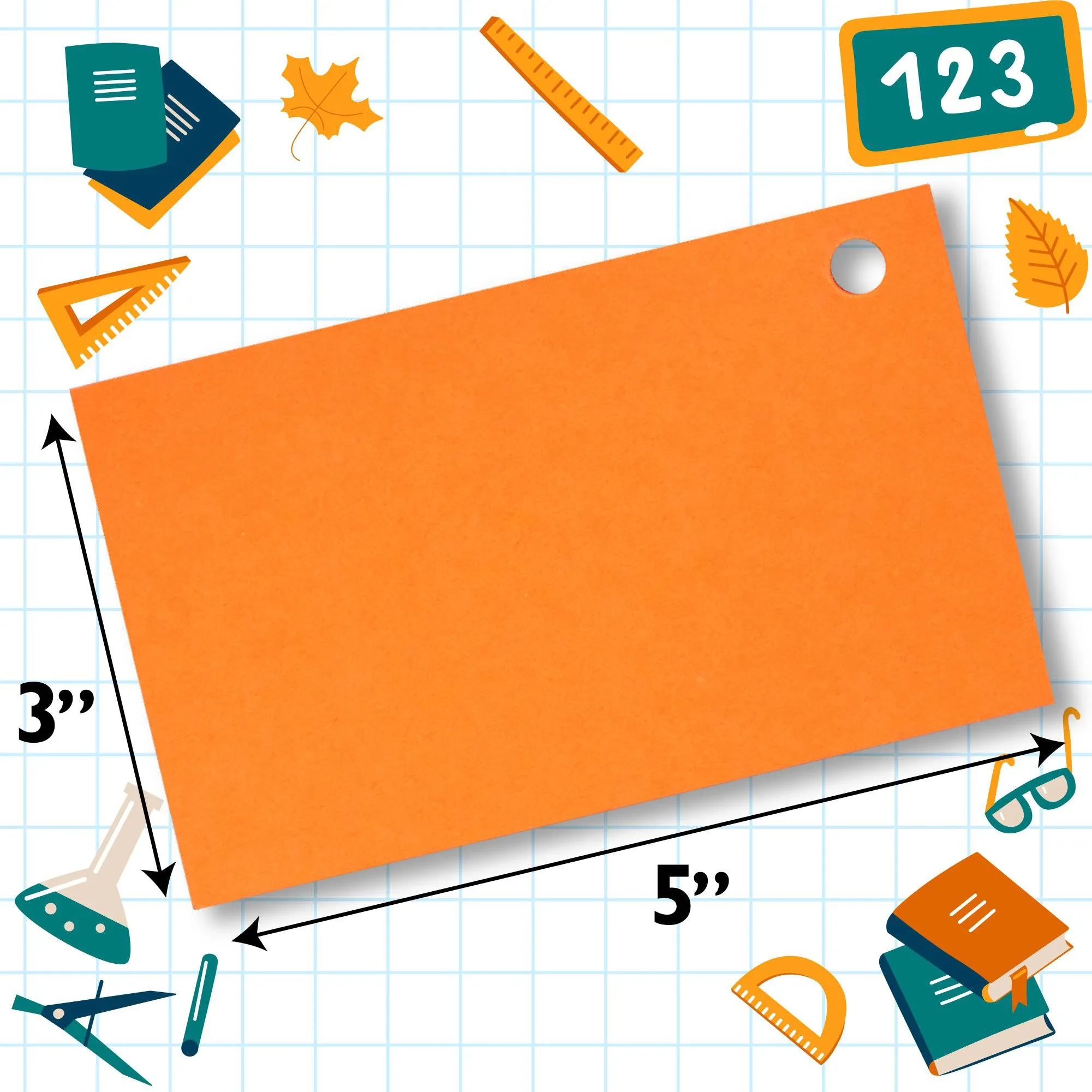 Blank Flash Cards - 3" x 5" (1000 pieces)