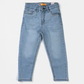 Boys Denim Pant Basic Color-Ice Blue