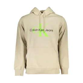 Calvin Klein Beige Hooded Cotton Sweatshirt