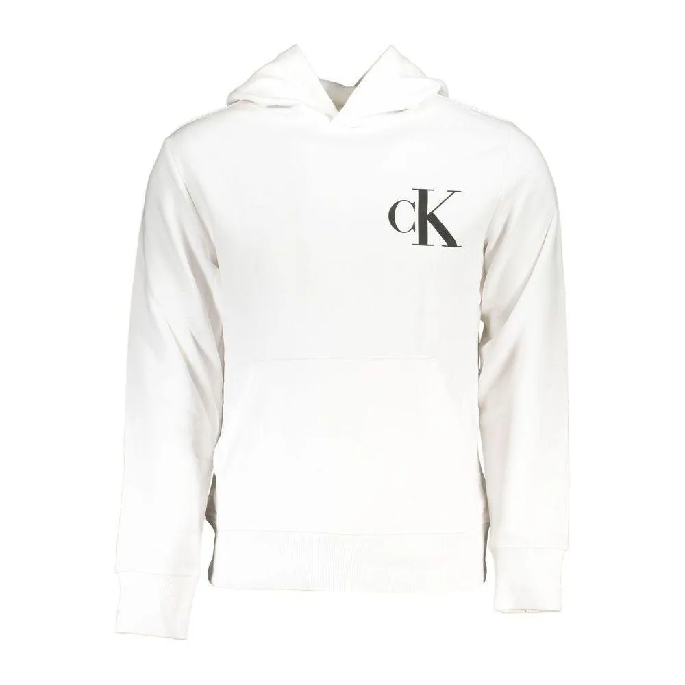 Calvin Klein Elevated Fleece Hooded Sweatshirt in White