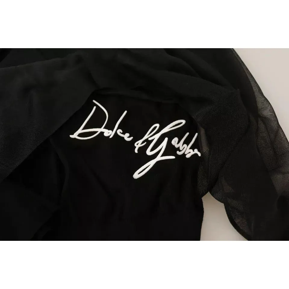 Dolce & Gabbana Black Logo Crewneck Long Sleeve Pullover Sweater