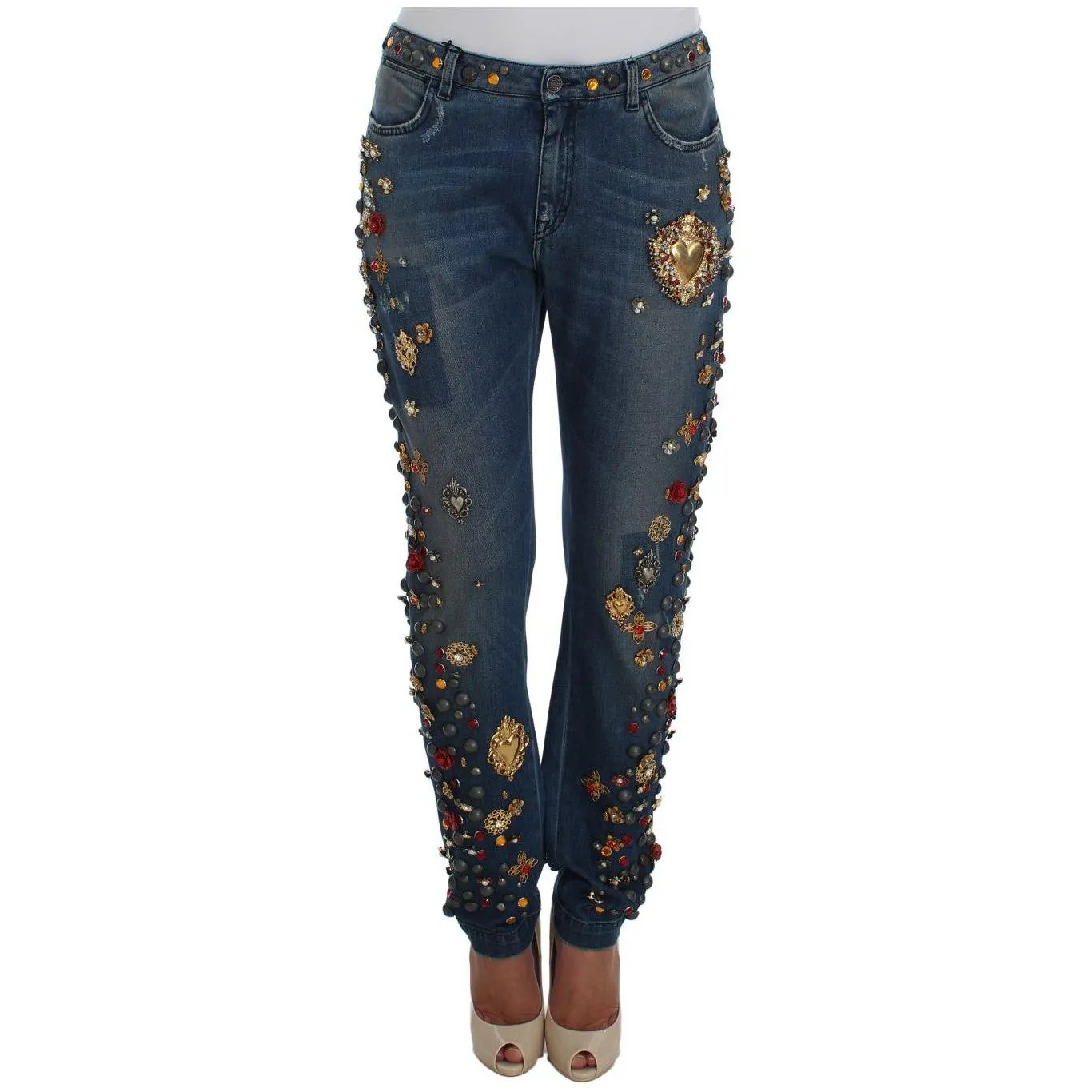 Dolce & Gabbana Enchanted Sicily Embellished Boyfriend Jeans