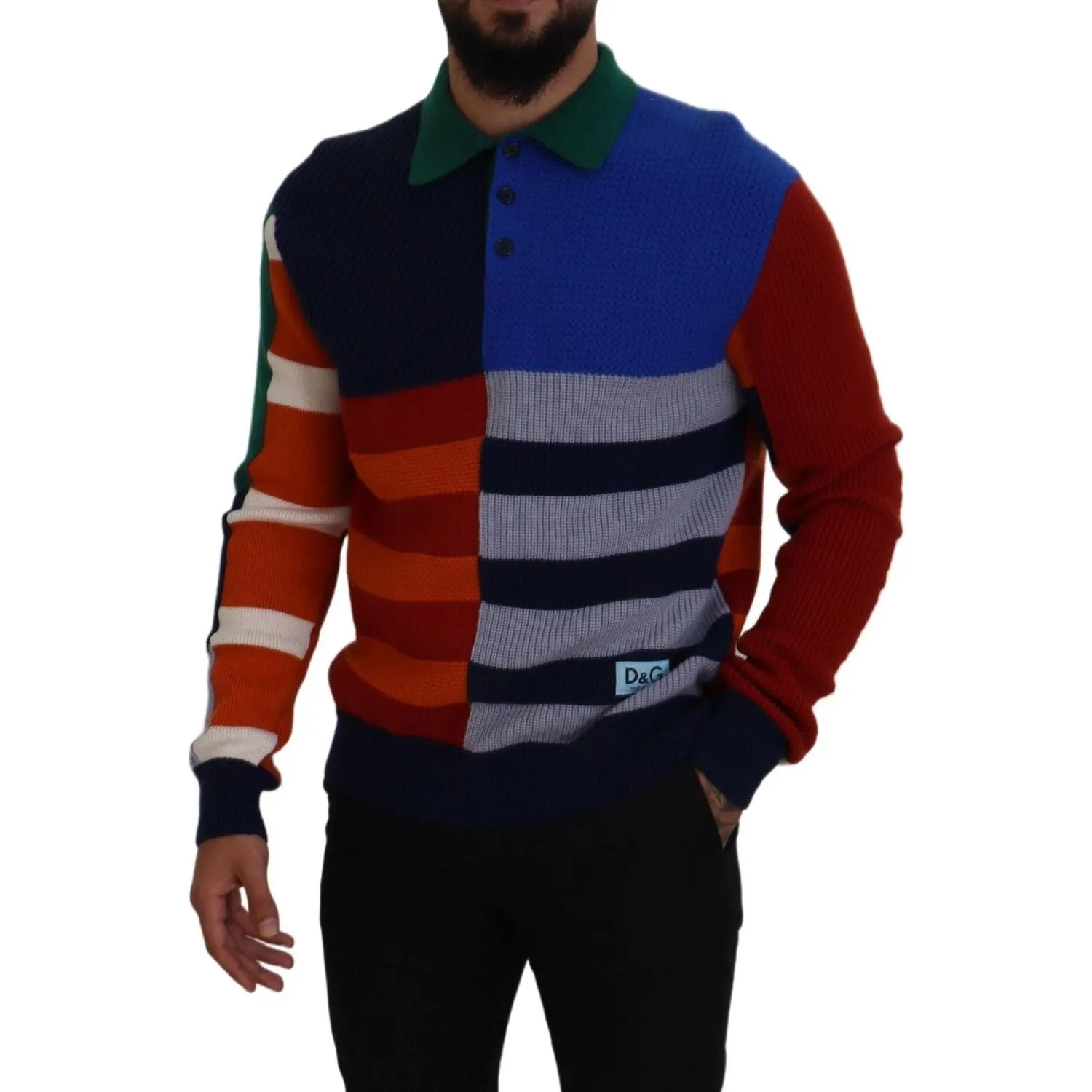 Dolce & Gabbana Pullover Sweater in Multicolor Stripes