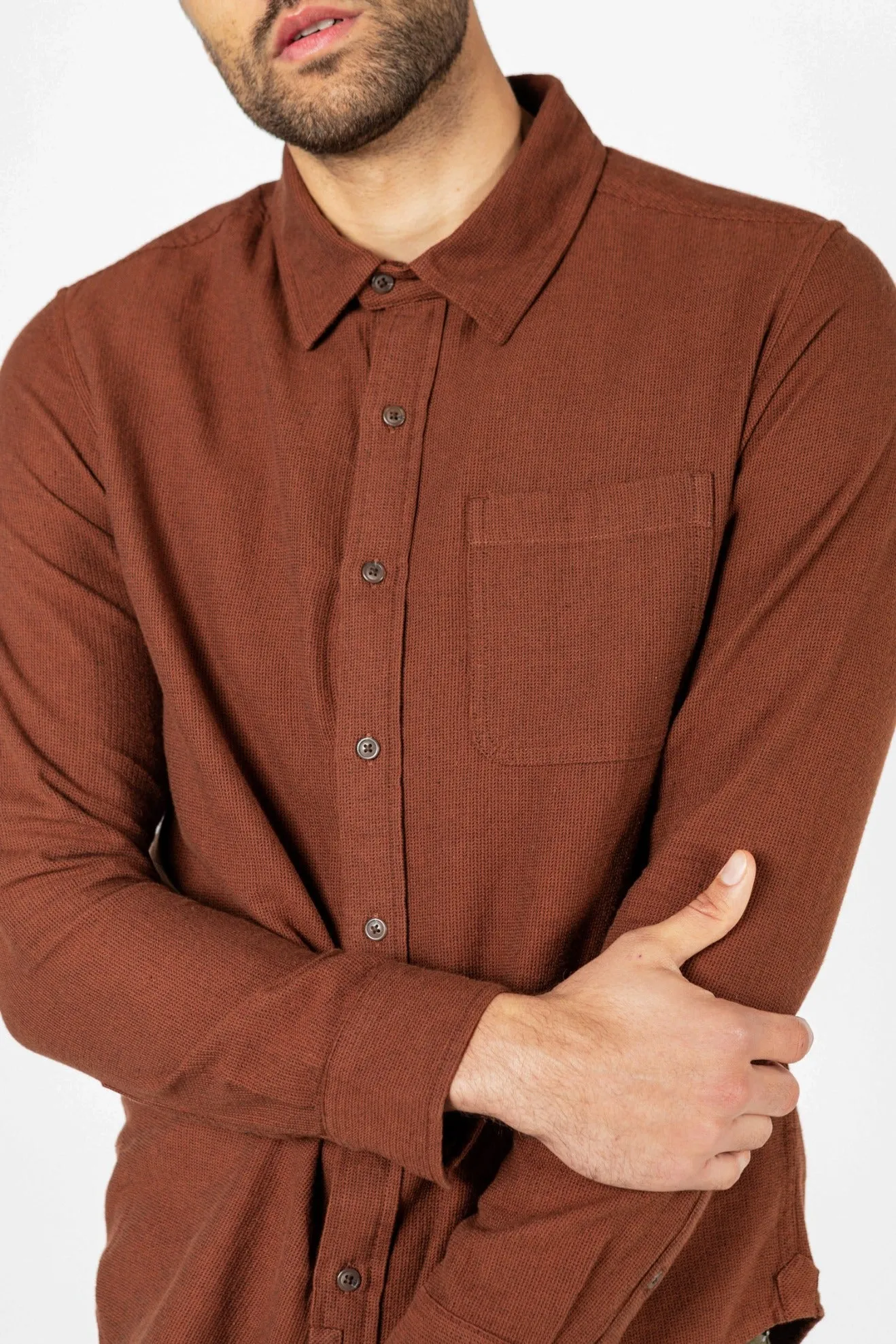 Jude Shirt / Russet Chevron