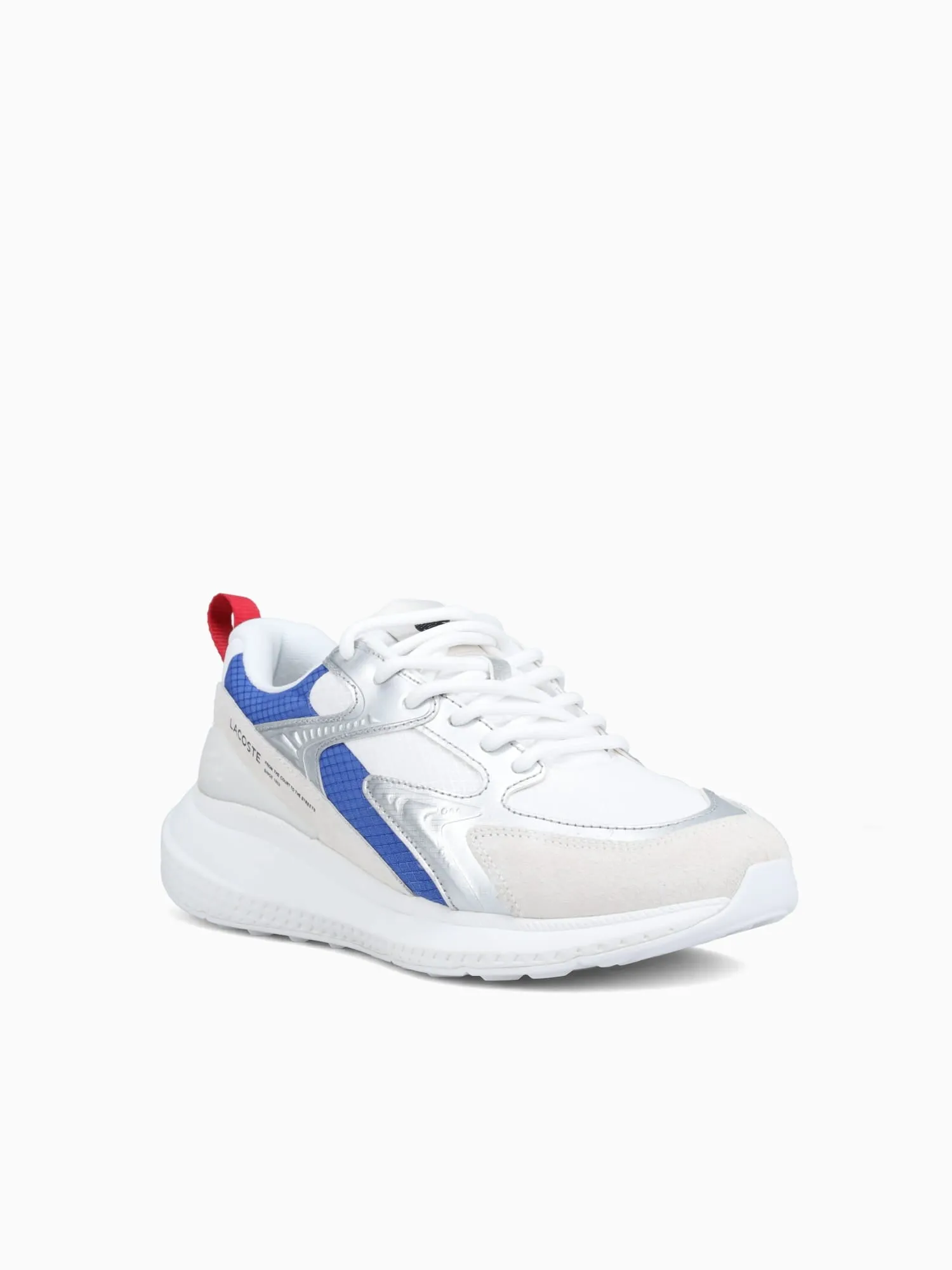 L003 Evo Wht Red Blu textile Suede