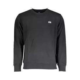 La Martina Black Cotton Men Sweater