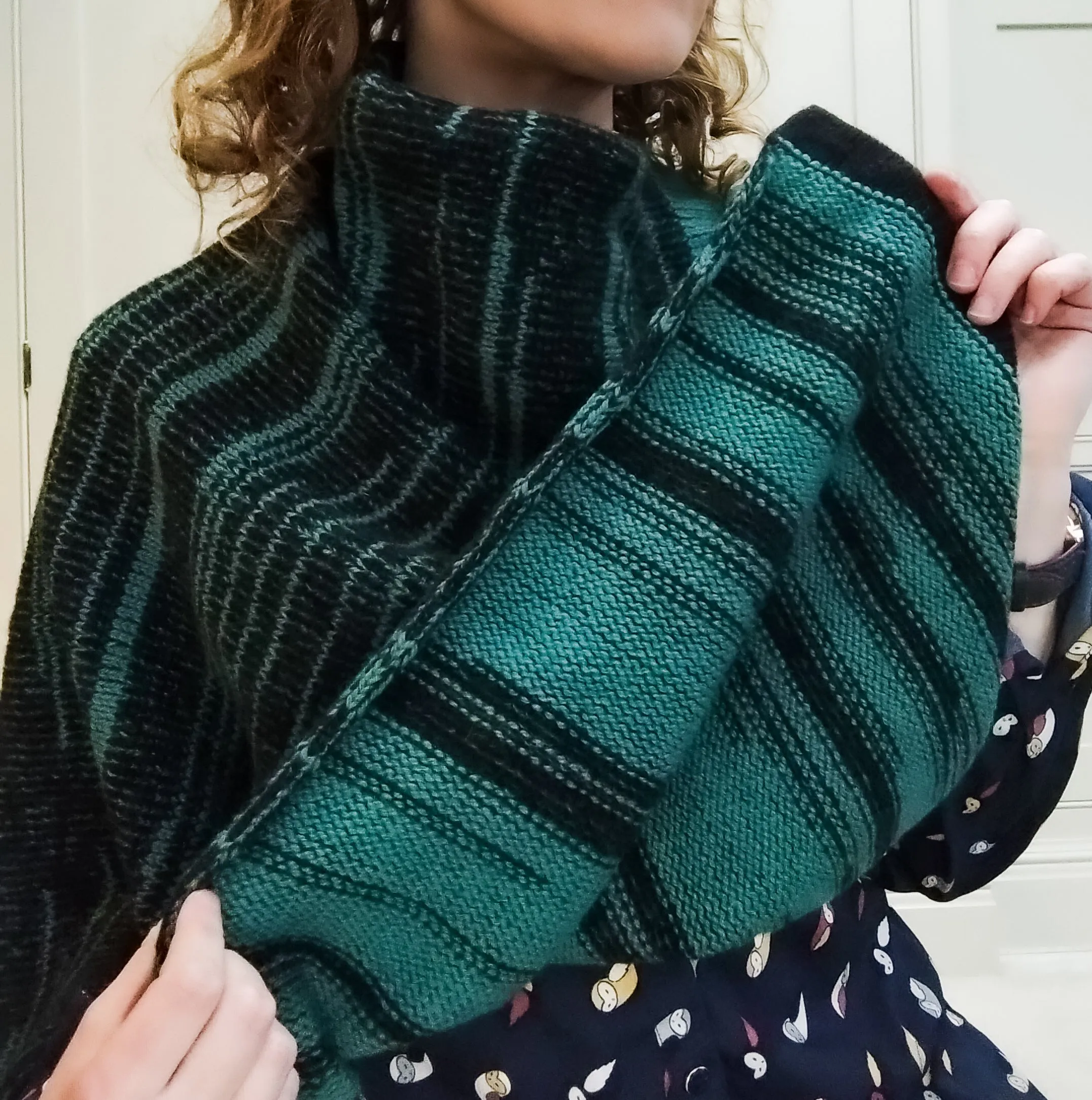 'Made For You' Striped Poncho - custom made, you pick the colour