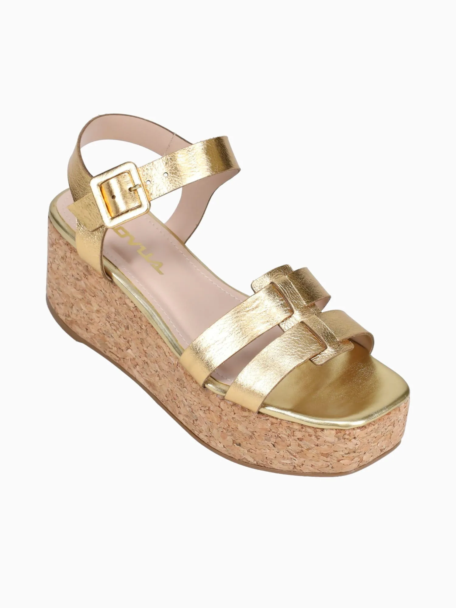 Marcella Gold Cristal Leather