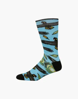 MENS NATIVE AUSTRALIAN BLACK COCKATOO BAMBOO SOCK