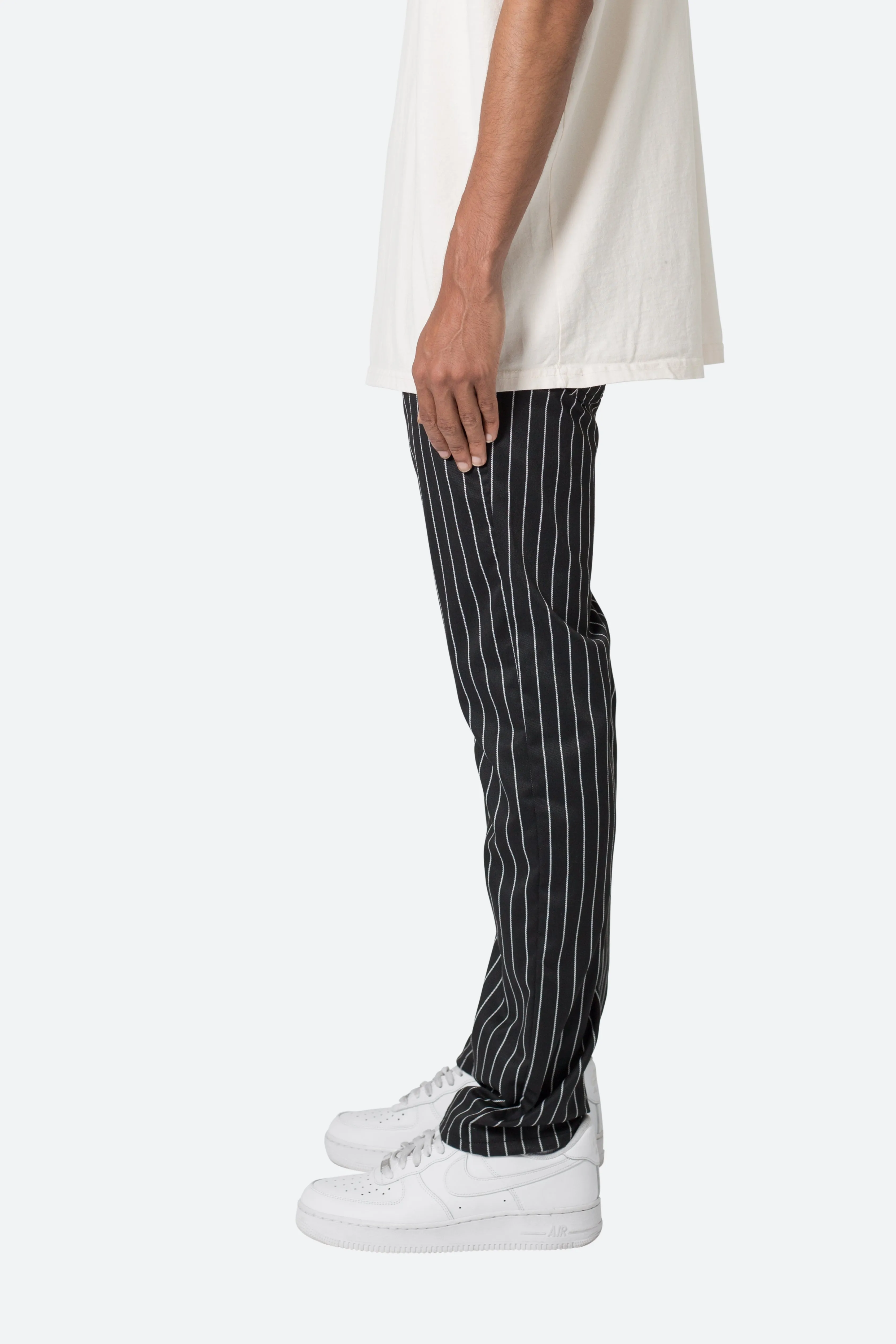 Pinstripe Pants - Black/White