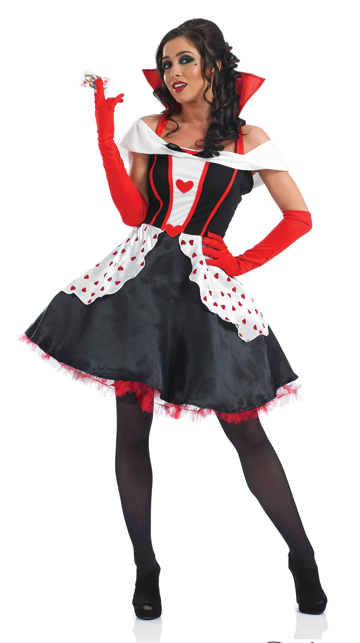 Queen of Hearts Costume - Knee Length