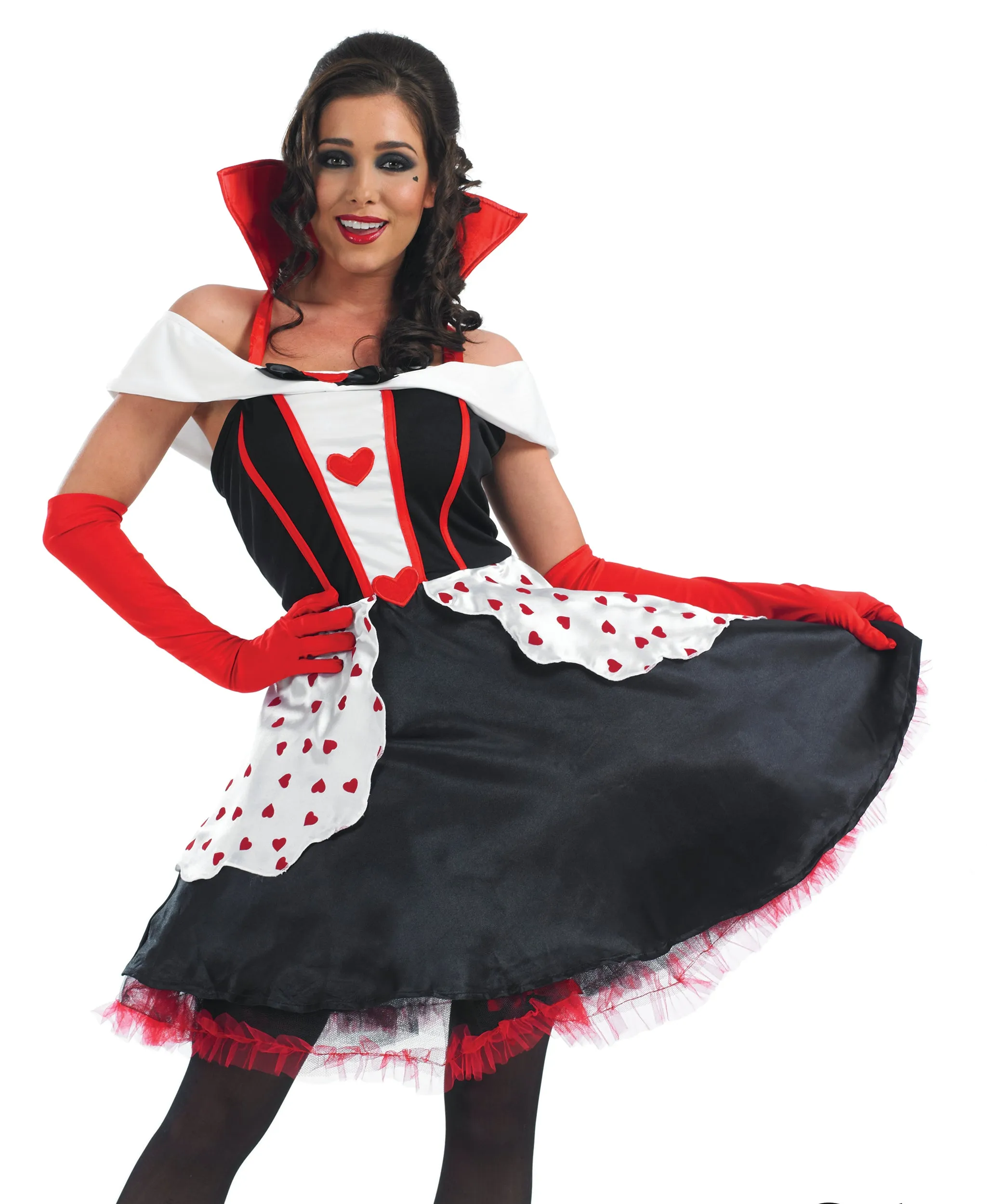 Queen of Hearts Costume - Knee Length