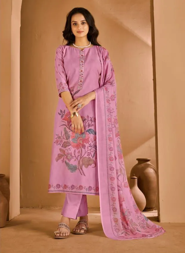 Rivaa Latest Unstitched Pure Cotton Salwar Suit Dress Material