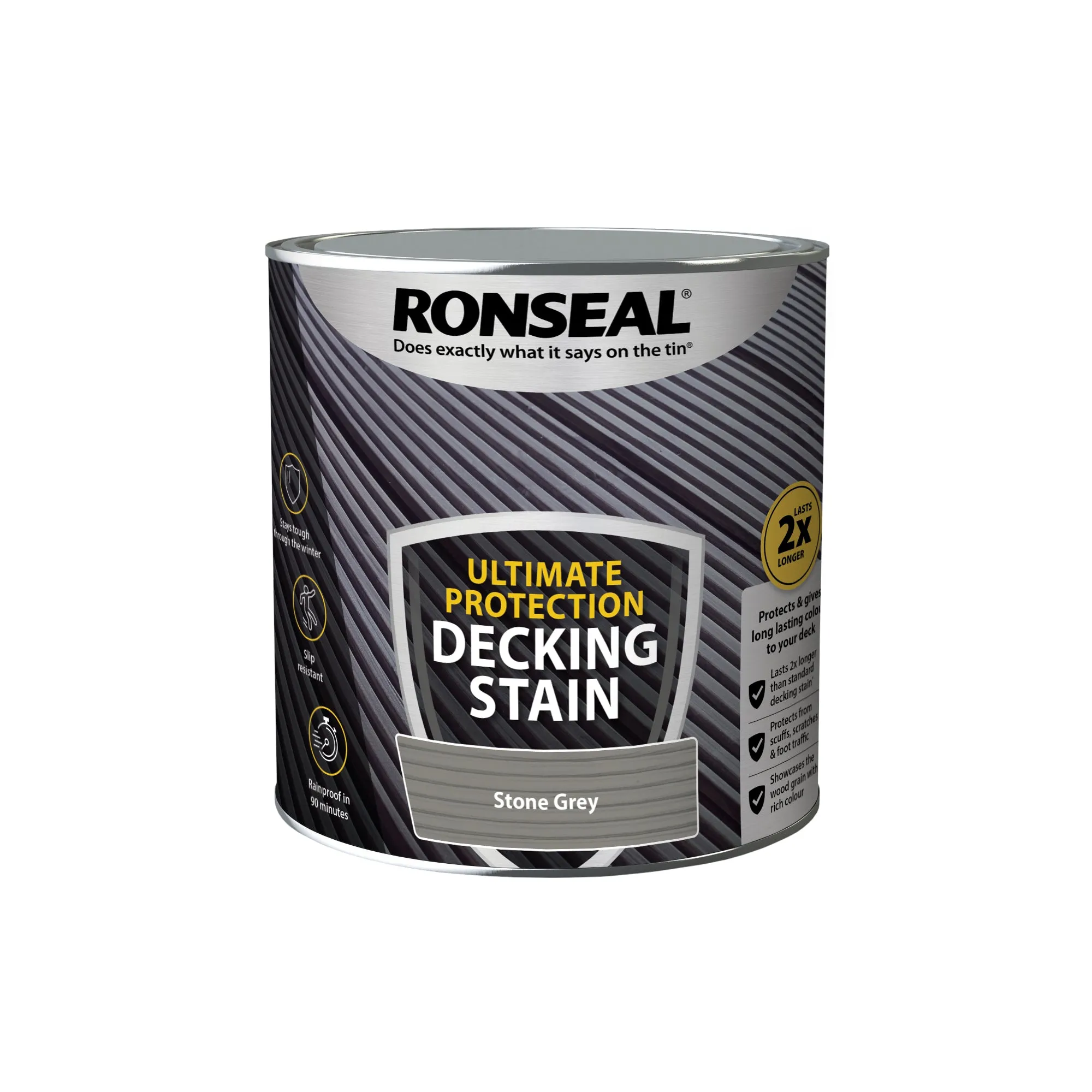 Ronseal Ultimate Protection Decking Stain - Stone Grey 2.5L