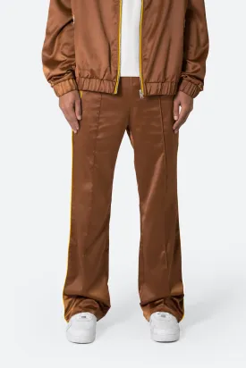 Satin Stacked Pants - Brown