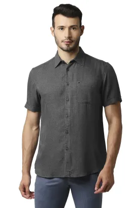 Slim Fit Lyocell Melange Halfsleeves Shirt