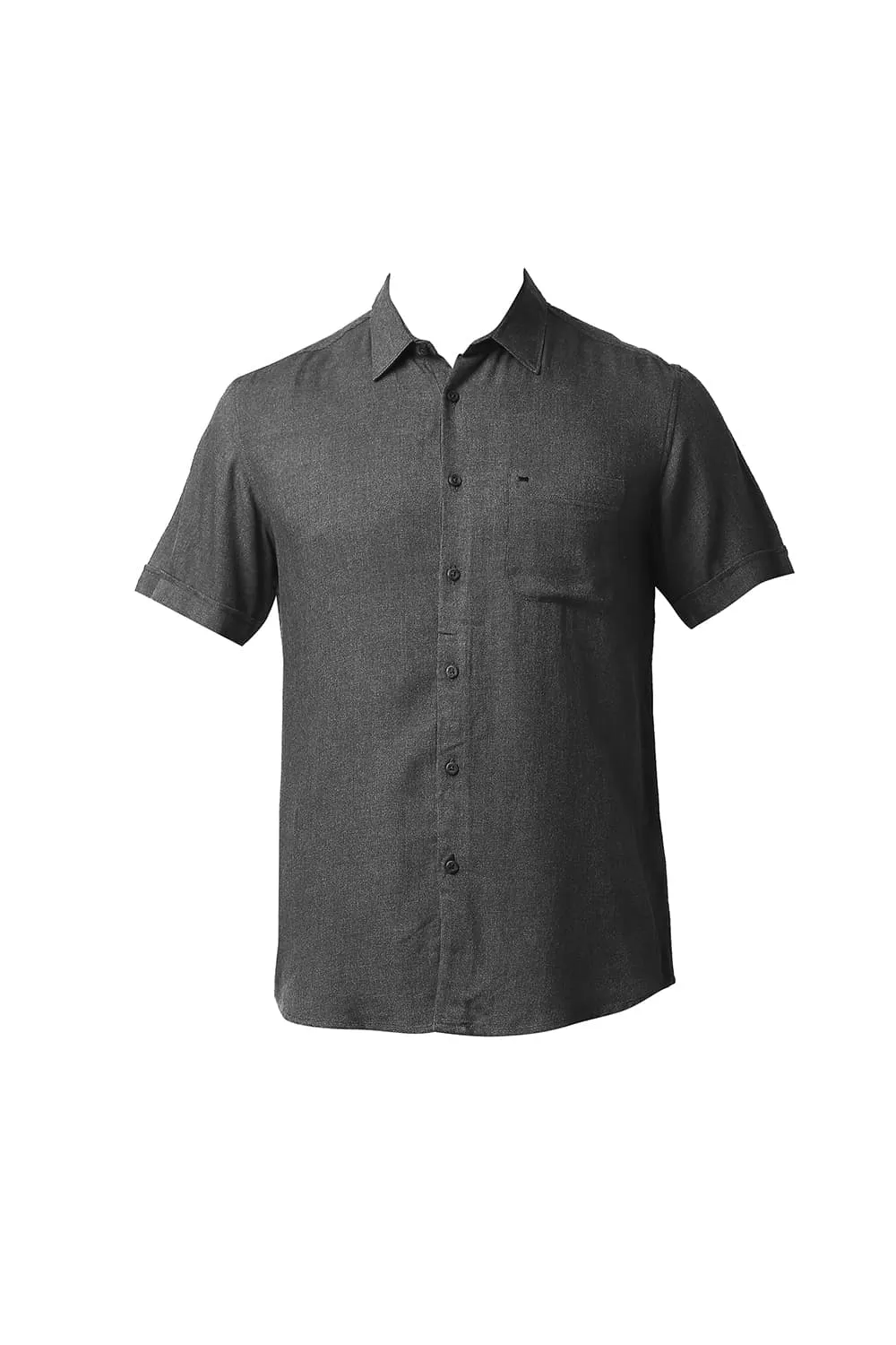 Slim Fit Lyocell Melange Halfsleeves Shirt